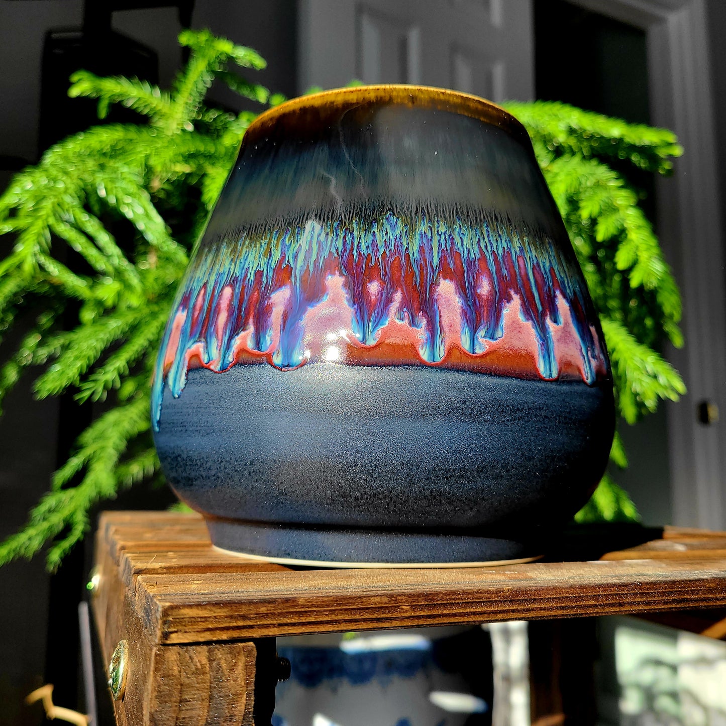 Handmade Black Mirror Vase