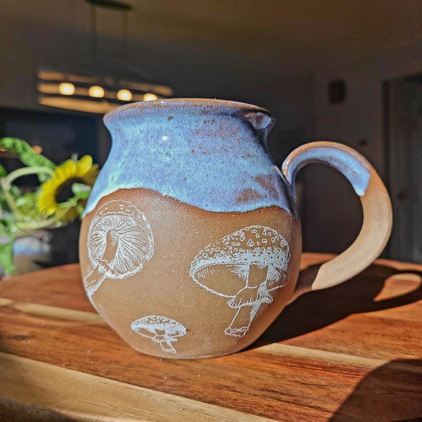 Hand Thrown Pottery Mushroom Mugs