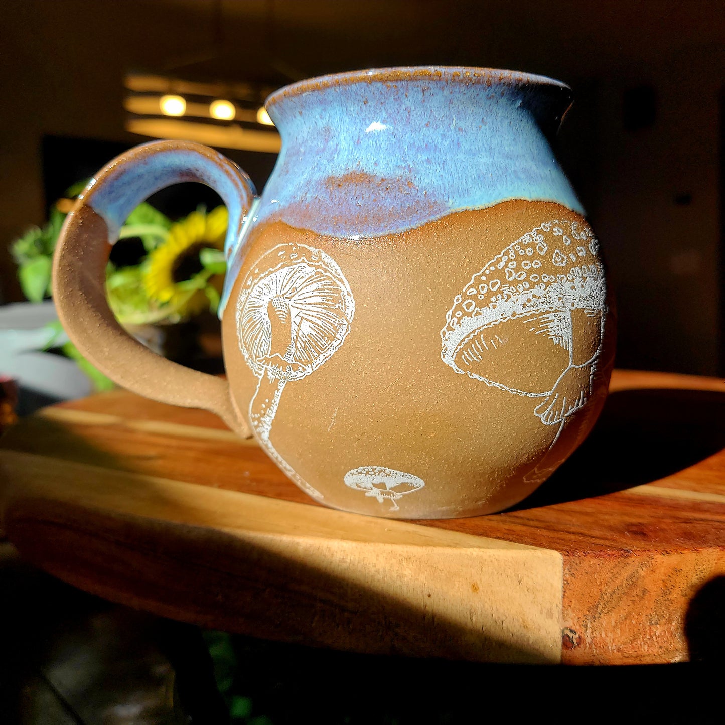 Hand Thrown Pottery Mushroom Mugs