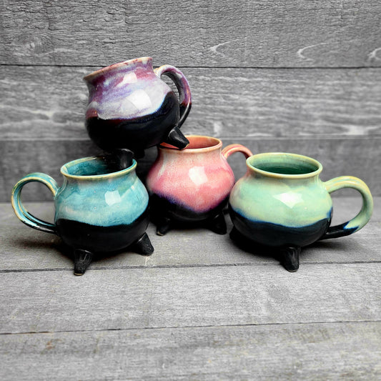 Handmade Colorful Cauldron Mugs