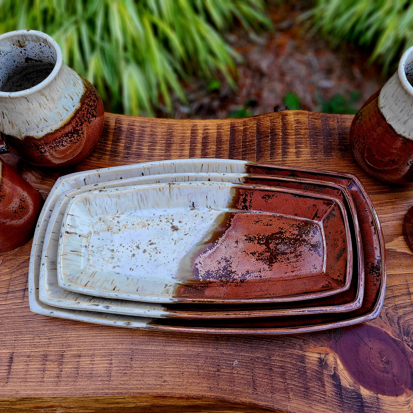 Toasty Cream & Copper Platters