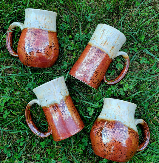Toasty Cream & Copper Mugs