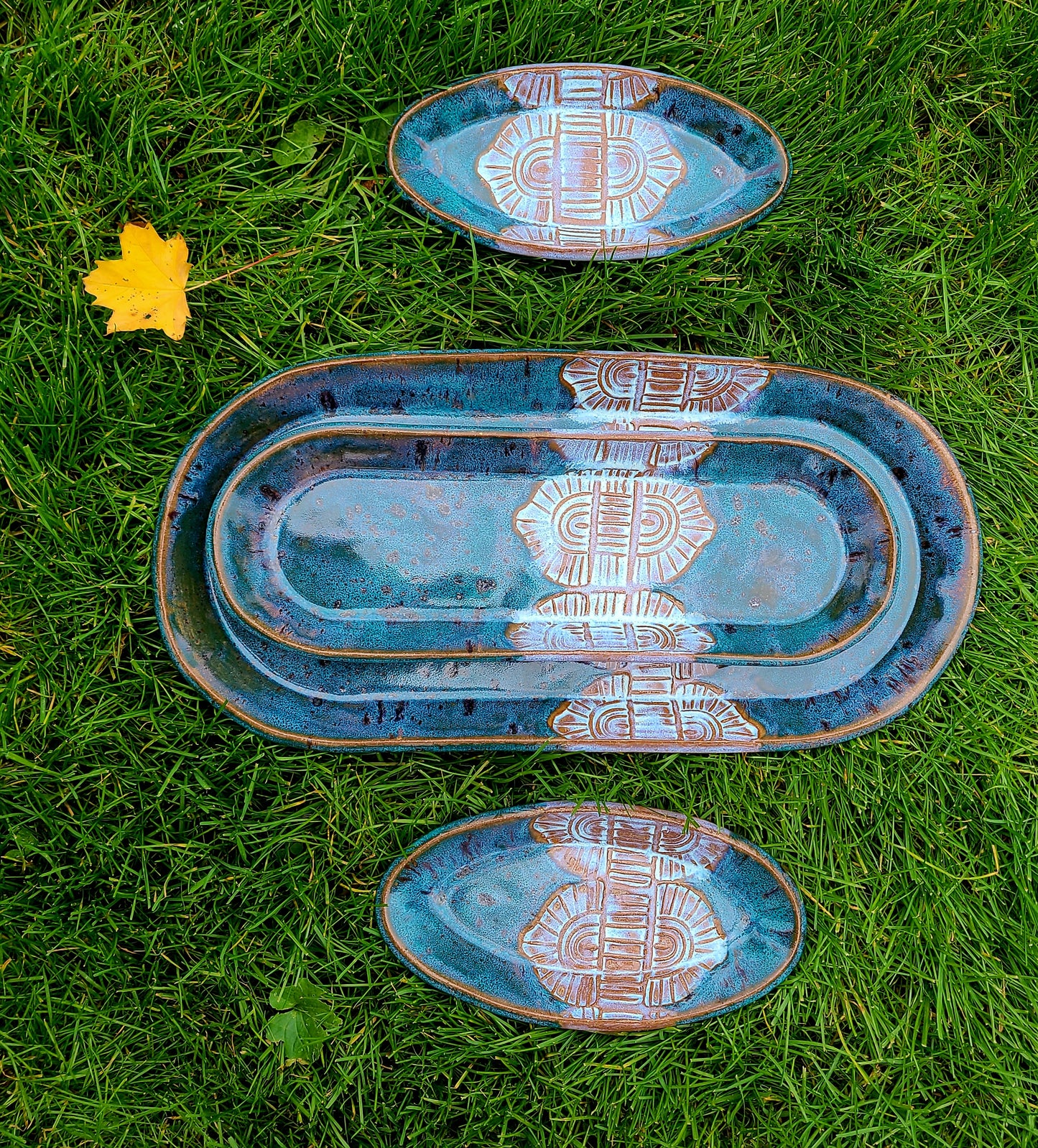 handmade oval ceramic platters